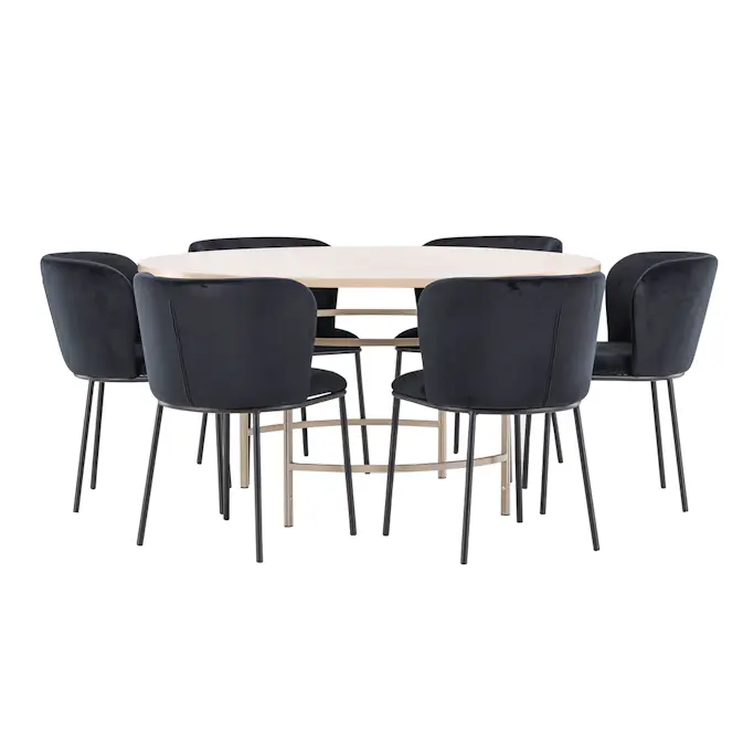 Matgrupp Venture Home Copenhagen Ø140 cm med 6st Edina Matstolar