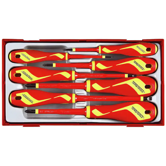 Skruvmejselsats 7 delar för 1000 volt Teng Tools TTV907N