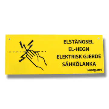 Varningsskylt Swedguard Elstängsel 1