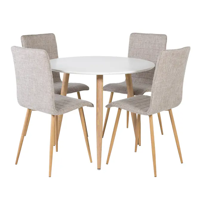 Matgrupp Venture Home Pobbie Runt med 4 Walerina Stolar