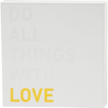 Målarduk Creativ Company med Guldtryck Love Vit H25,4 cm 1 St