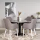 Matgrupp Venture Home Roxanna Grå Bord med 4 Corina Stolar
