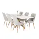 Matgrupp Venture Home Piazza 180 cm med 6 Leone stolar