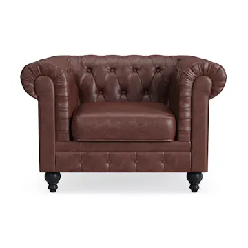 Fåtölj Manor House Chesterfield Lyx Fåtölj i konstläder