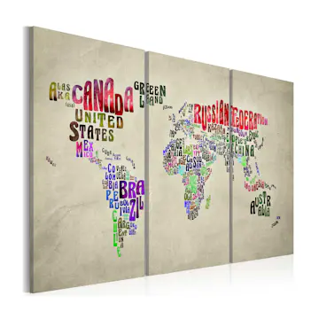 Tavla Arkiio Färgglada Länder Triptych