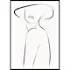 Poster Gallerix Posing In Hat Line Art