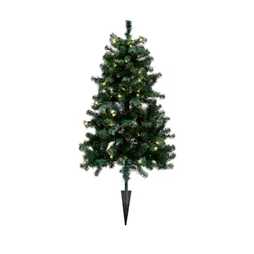 Plastgran Nordic Winter Aske Utomhus med Spett LED