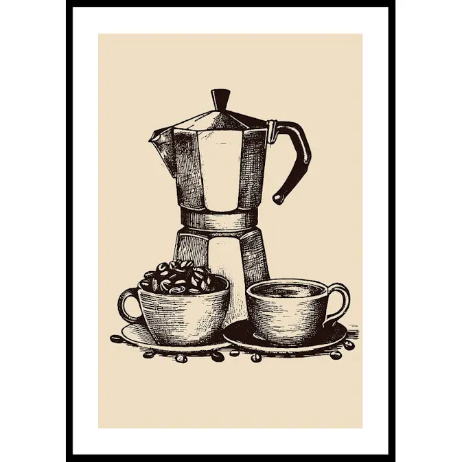 Poster Gallerix Old Italian Coffee Maker