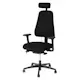 Kontorsstol Lanab Group LD 6340 Svart Stol med Justerbar Sits & Ryggstöd