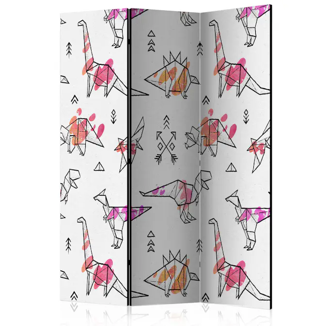 Rumsavdelare Skärmvägg Arkiio Origami Dinosaurs 135x172 cm