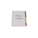 Divider KEBA A4 5 färgkodade plastfickor 5-pack, 0,18 mm