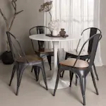 Matgrupp Venture Home Hamden Ø80 cm med 4 Tempe stolar