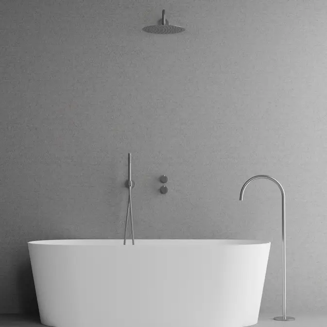 Takduschset Scandtap Steel Harmonized Bliss 3 med Badkarsfblandare för Inbyggnad