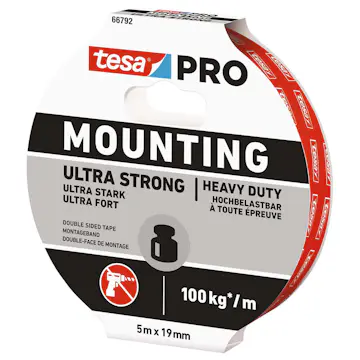 Monteringstejp Tesa Pro ULT Strong 19 mm