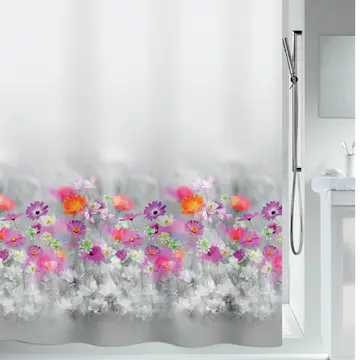 Duschdraperi Spirella Abella Grey/Pink 180X200