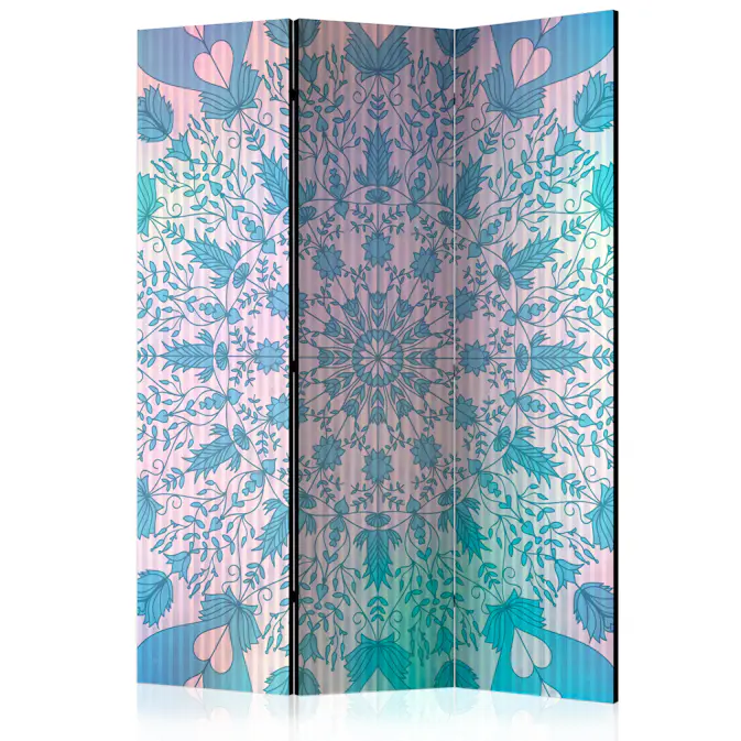 Rumsavdelare Skärmvägg Arkiio Girly Mandala Blue 135x172 cm
