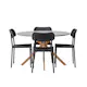 Matgrupp Venture Home Piazza Ø120 cm med 4st Polly Matstolar