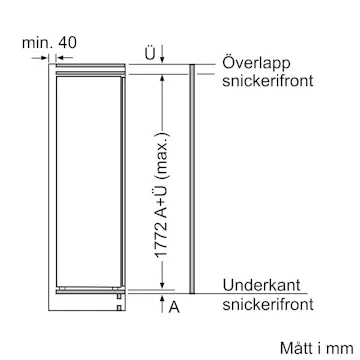 Integrerad Kyl/Frys Siemens iQ100 KI96NNSE0 med Automatisk Avfrostning