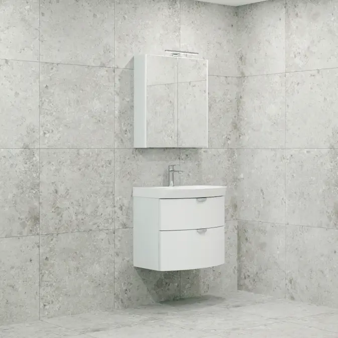 Möbelpaket Macro Design Heart Tvättställsskåp med Spegelskåp