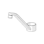 Utloppspip Oras 210 mm För Köksblandare Safira