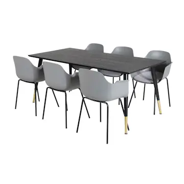 Matgrupp Venture Home Dipp med 6 Comfort Stolar