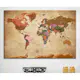 Anslagstavla Arkiio World Map Brown Elegance