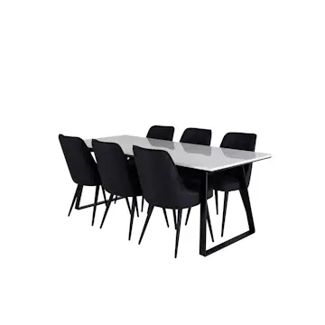 Matgrupp Venture Home Estelle med 6 Vera Stolar PolyEstelletyg