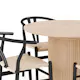 Matgrupp Bark Kopparbo Runt Matbord 106-156 cm Vit Ek Förlängningsbartt med 4Dastoori Matstol