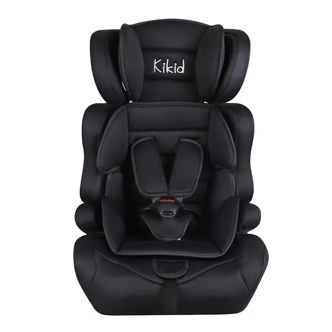 Bilbarnstol Kikid Basic 9-36 kg Black Edition