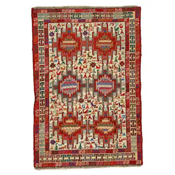 Persisk Matta Arkiio Varni Ardebil Kelim 101x146