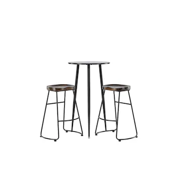 Matgrupp Venture Home Plaza Ø60 cm med 2 st Ozark stolar