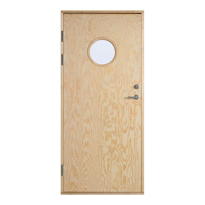 Ytterdörr Landskap Runt Glas Omålad