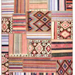 Persisk Patchworkmatta Arkiio 751569 Flerfärgad 156x205