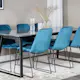 Matgrupp Venture Home Estelle med 6 Muscot Stolar Sammet