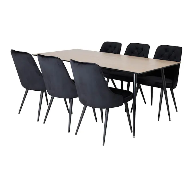 Matgrupp Venture Home Silvia med 6 Vera Stolar Sammet