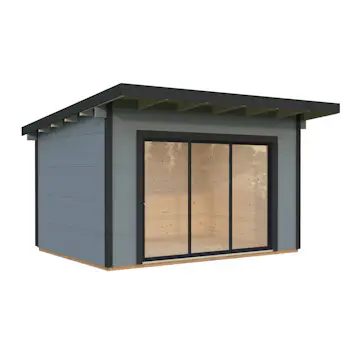 Trädgårdshus Palmako Grace 12,0 m2 (inv. 11,2 m2) med skjutpartier SlidePlus