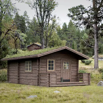 Attefallshus Baseco Norrsele 25 m² Trästuga med Altan & 2-glas Fönster