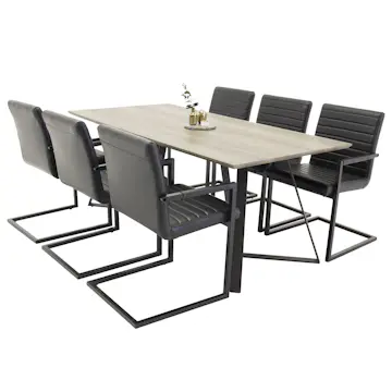 Matgrupp Venture Home Madde med 6 Asta Stolar