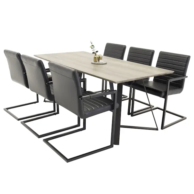 Matgrupp Venture Home Madde med 6 Asta Stolar