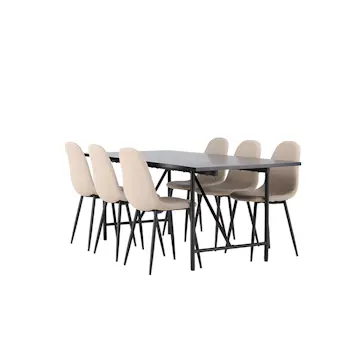 Matgrupp Venture Home Astrid med 6 Polar Stolar