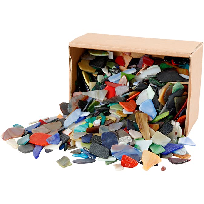 Glasmosaik Creativ Company Mixade Färger Stl 15-60 mm 2 kg/1 Förp