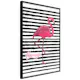 Poster Artgeist Affisch Black Stripes and Flamingo