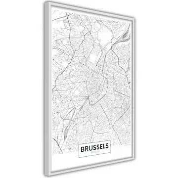 Poster Artgeist Affisch Map of Brussels