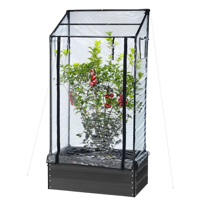 Drivhus Hortus Drivhus till Planteringslåda med Insektnät & Blixtlås 87x47x130/150 cm