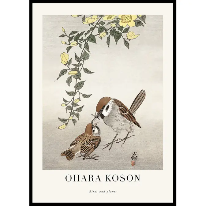 Poster Gallerix Birds And Plants No2 By Ohara Koson