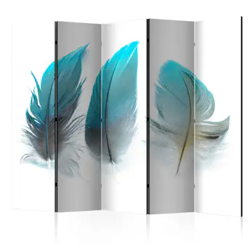 Rumsavdelare Skärmvägg Arkiio Blue Feathers II 225x172 cm