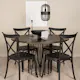 Matgrupp furniture/fashion Stone Rund med 4 Crosett Stolar