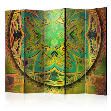Rumsavdelare Skärmvägg Arkiio Mandala Emerald Fantasy II 225x172 cm