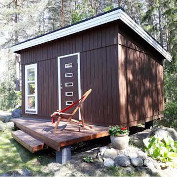 Friggebod Palmako Etta 13,6 m² Komplett Stuga med Pulpettak