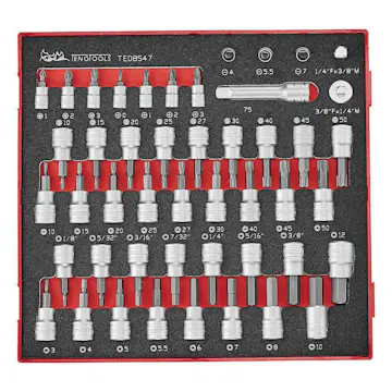 Hylsbitssats Teng Tools 1/4–3/8-fäste TEDBS47